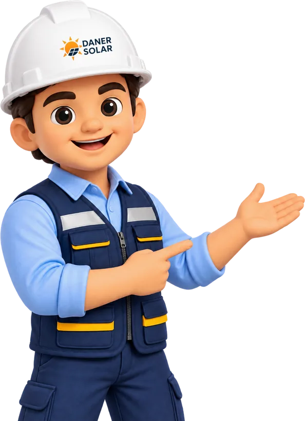 Ingeniero de Daner Solar presentando tu ahorro estimado
